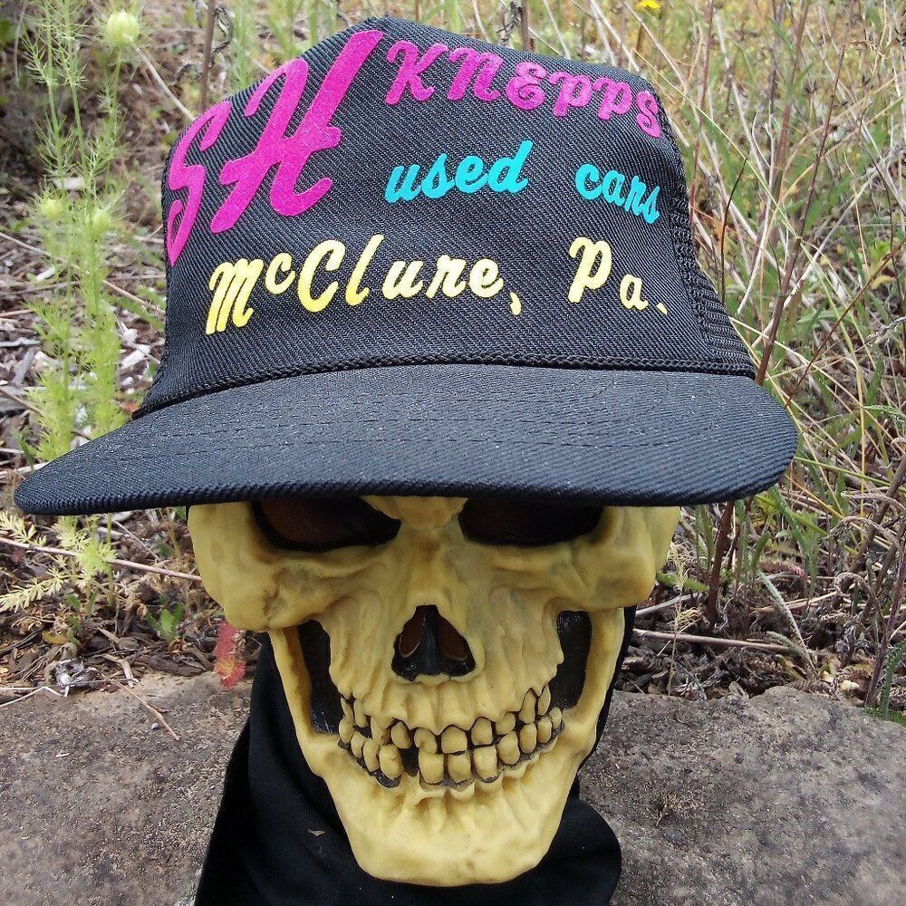 Deadstock Vintage SH Knepps Used Cars Snap Back Trucker Hat